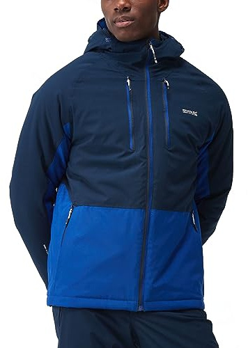 Regatta Herren Highton Iii Jacke, Stretch, wasserdicht, gepolstert, Marineblau/New Royal, XXXL