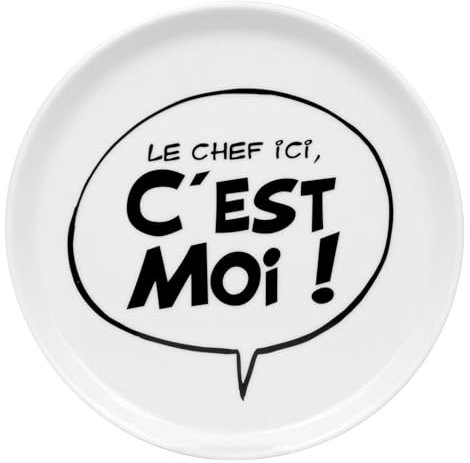 Könitz Assiette en Porcelaine Astérix et Obélix (Le Chef Ici, C'est Moi !)