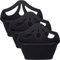 AHS 42cm Venetian Garden Planter - Wall Fence Planter - 7L Plastic Wall Hanging Pot - Lightweight Basket For Flowers - Ideal For Indoor And Outdoor Decoration - Modern Flower Pot (Black, 3)