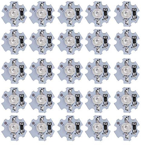 Mwrode 25 Stück 0,5 W 5 V LED-Lampe, Perlen-Lichtquelle, LED-Chip-Glühbirne Mit Aluminiumplatte Für Flutlicht-Glühbirne, Maislicht, Bühnenlicht(Grünes Licht)