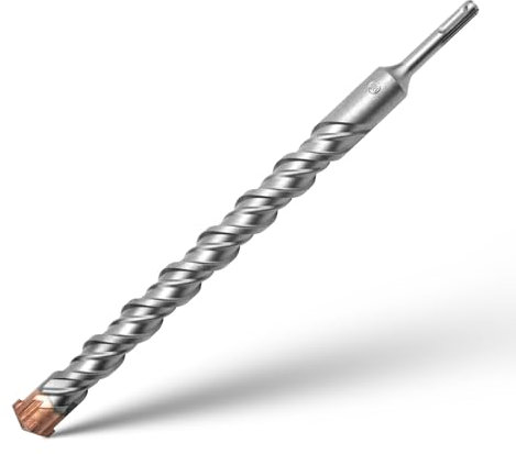 SDS Plus Professionell Hammerbohrer Betonbohrer mit 4 Hartmetall Schneiden Fliesenbohrer Metallbohrer Steinbohrer Betonbohrer Schlagbohrmaschine Bohren für Stein, Beton, Ziegelmauer 28mm x 350mm