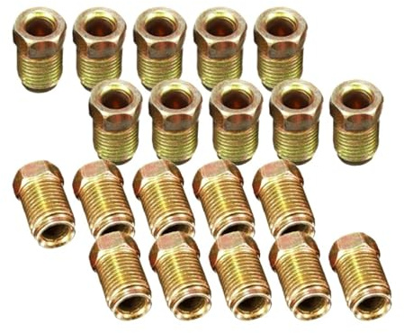 YJHLCNOM 10 mm x 1 mm männliche Kurze Muttern for Bremsleitungsschrauben for metrische 3/16-Zoll-Bremsleitungen (Color : 20)