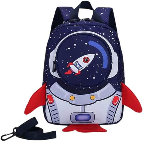 NVKRLFYD Schulrucksack Mädchen Jungen, Blau Raketenform Kleiner Rucksack, Kindergarten Rucksack Jungen Mädchen Schulrucksack, Grosse Kapazität Wasserabweisend mit kinder Rucksack