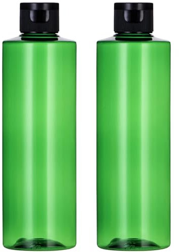 sdoot Sdootbeauty Applicator Bottles for hair, Plastic Empty Bottles Squeeze Bottles with Flip Cap, Flip Cap Bottle - Hair Squeeze Bottle, Pack of 2, 250ml/8.5oz Green, Oil Bottles For Hair