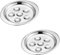 Theaque Lot de 2 assiettes à escargots pratiques en acier inoxydable à 6 trous pour hôtel, restaurant