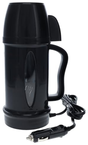 RoadPro Hot Pot II RP5021 12V 20oz Electric Coffee Mug, Portable Water Kettle, 12V Electric Kettle, Black