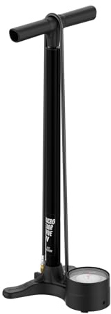 LEZYNE Macro HV Floor Drive Fahrrad-Standpumpe mit hohem Volumen und 8,9 cm Analoganzeige – langlebig, leicht, 100 PSI Reifenluftpumpe für Mountain/Gravel Bikes – ABS-Flip-Chuck