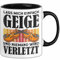 Geige Tasse Geschenk Lass Mich Einfach Geige Spielen Und Niemand Wird Verletzt (Schwarz)