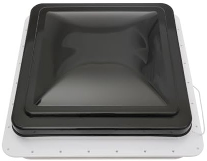Konfiur Dachluke Wohnwagen, 14*14 Lüftungsdachfenster Quadratisch Dachhaube, Camper Dachluke Wohnwagen Fenster, Wohnwagen Fensteraussteller, Dachfenster Vent für Wohnmobil, Schwarz und Weiß