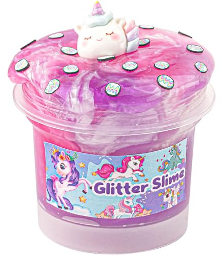 Rosa & Lila Glitter Water Slime, Nicht Klebriger Jelly Slime, Sensorisches Schleim Spielzeug für Kinder, Ostern Halloween Weihnachten Schleim Geschenke für Mädchen und Geschenke