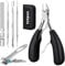 totpuc Nail Clippers for Thick Nails, Toenail Clippers for Thick Nails for Seniors 6 Pcs Pedicure Sets for Feet Professional Pedicure Tool for Women & Men (Black)