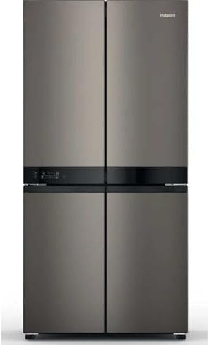 Hotpoint HQ9U2BLG 594L No Frost American Style Fridge Freezer - Black Steel