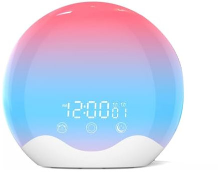 FYOBOT Sunrise Alarm Clock Wake Up Light with Touch Control,Dual-Sided Light Alarm Clock for Bedroom,Dual Alarm & Snooze Easy Install Easy to Use