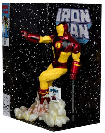 McFarlane Marvel Iron Man 1:6th Scale Collectible with Scene & Comic (Iron Man #256) Toys