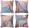 HOSTECCO Marble Cushion Covers 50x50 cm Set of 4 Rose Gold Abstract Cushion Cases Modern Contemporary Decorative Pillow Covers for Bed Couch