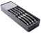 Linoroso Cutlery Drawer Organiser Kitchen Cutlery Trays, Kitchen Knife Holder with Compact Design, Green and Gray, Cutlery Not Included