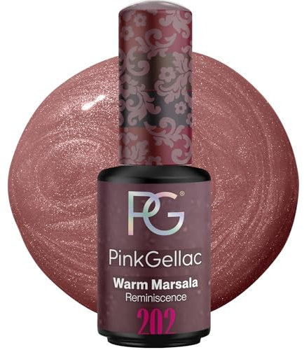Pink Gellac Gel Nagellack UV - 202 Warm Masala 8 ml - Gelnagellack für UV Lampe - Braun - Einfache Anwendung Nail Polish für 14 Tage Salonqualität - Veganer Gellack Made in Holland
