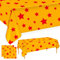 SAVITA 2pcs Anime Party Tablecloths, 54x108 inch Vivid Yellow and Red Stars Print Table Covers Plastic Waterproof Decorative Table Cloth for Anime Theme Birthday Party Decoration Supplies