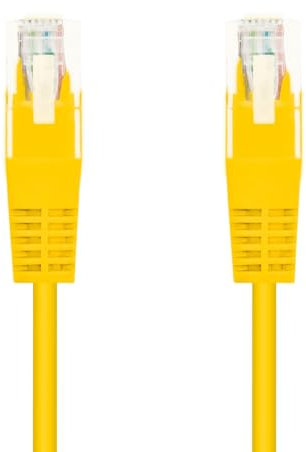 VoltShine Cat.6 UTP AWG24 Network Cable Yellow 30 cm, Ideal for High Speed Connections and Use in LAN Networks.