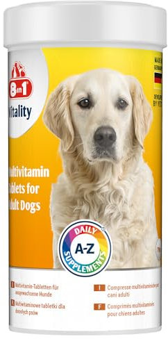 8in1 Multivitamin Tabletten Adult - zur Nahrungsergänzung bei erwachsenen Hunden, 1 Dose (70 Tabletten)