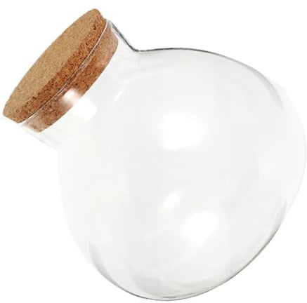 Runde Glas Pflanzenflasche mit Korkverschluss für Kleiner Gärten