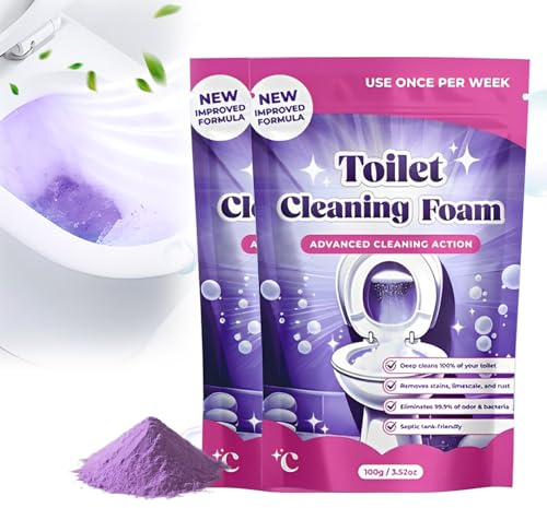 Nettoyant WC, 2026 Neu Toilettes Nettoyage Puissant pour Égout Salle de Bains Nettoyage, Nettoyant WC Extra Puissant, Détartrant, Agent Nettoyant Puissant pour Brillance et un Parfum Frais (2Pcs)