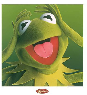 Kunstdruck/Poster: Muppets Studio Die Muppets Kermit - hochwertiger Druck, Bild, Kunstposter, 40x40 cm