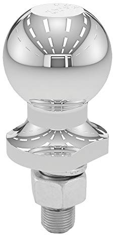 CURT 40098 Chrom ATV UTV Rasentraktor Kupplungskugel 0,9 kg 5 Zoll Durchmesser 5/8 x 1-3/4 Zoll Schaft