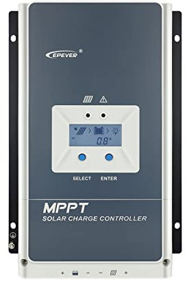 EPEVER 60A MPPT Solar Laderegler 12V 24V 36V 48V DC 150V Auto mit HD LCD Display Hintergrund Beleuchtung Negative Erde Solarladeregler(Tracer 6415AN)