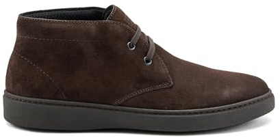 Frau, Stivaletto Casual Uomo in Pelle Scamosciata, Altezza Caviglia, Sottopiede Estraibile in PU e Sughero, Suola in Gomma Molto Flessibile e Antiscivolo, Made in Italy