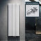 ELEGANTE Termoarredo Design Flat 1800 x 616 mm con Termostato Multiblocco Cromato, Radiatore Piatto Singolo Strato Verticale Attacco Centrale