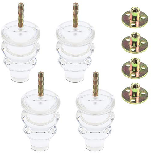 Coshar 10,2 cm große Acryl-Möbelbein-Verlängerungen, für Sofas, Couch, Tisch, Regale, Bücherregal und Schrank, 4 Stück