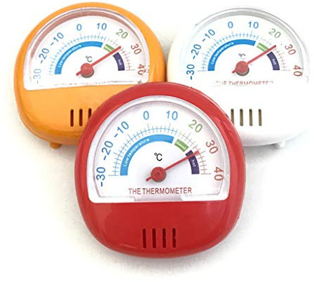 XIGAWAY Thermomètre de réfrigérateur à cadran pointeur pour réfrigérateur - Utile - Orange