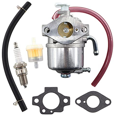MCHNIC Vergaser mit Benzinfilter Dichtung Zündkerze für 4 Takt Motoren KAWASAKI FC150V FC 150V John Deere 14SB JX75 JE75 JX85 14SE Rasenmäher Ersetzt 15003-2364 AM121151 AM124620