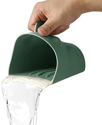 GanEn Bath Rinse Cup for Baby, Cute Frog Shape Baby Bath Cup, Hair Shampoo Rinser for Toddlers (Green)