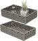 HOSROOME Wicker Bathroom Storage Organizer Tray Toilet Paper Basket for Tank Top Decorative Hand Towel Bread Baskets Kitchen Organizing