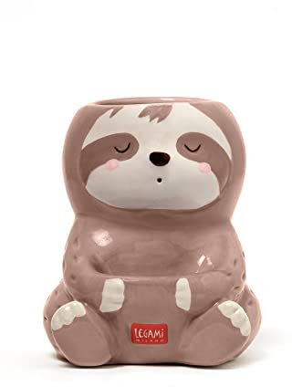Legami - Portapenne in Ceramica, Desk Friends, Tema Sloth, da Scrivania, Dipinti a Mano, Idea Regalo, Desk Organizer