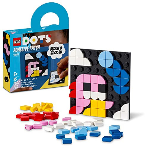 LEGO DOTS Adhesive Patch 41954 DIY Craft Decoration Building Toy Set for Girls, Boys, and Kids Ages 6+; Fun Sticker-Style Kit for Arts-and-Crafts Fans (95 Pieces)