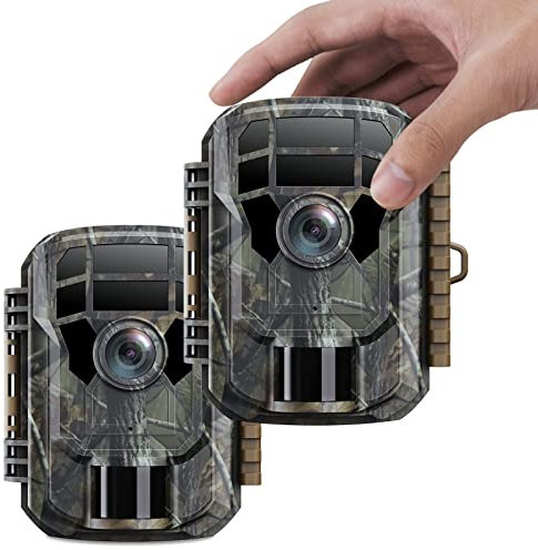 VOOPEAK Lot de 2 Camera de Chasse 2K FHD 36MP, Caméra de Chasse Vision Nocturne Infrarouge, Caméra Chasse Activée par Le Mouvement 850nm LED Étanche IP66 pour la Surveillance de la Faune