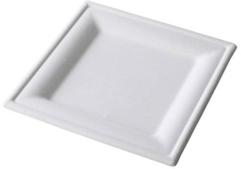SHOBI 500 Piatti Piani Quadrati 26x26 cm Monouso in polpa di Cellulosa Piatto interamente Biodegradabile e Compostabile