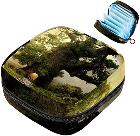 Damenbinden Aufbewahrungstasche Menstruationstasse Tasche Mädchen Reise Große Kapazität Make-up Damenbinden Organizer, Fee Home Tree