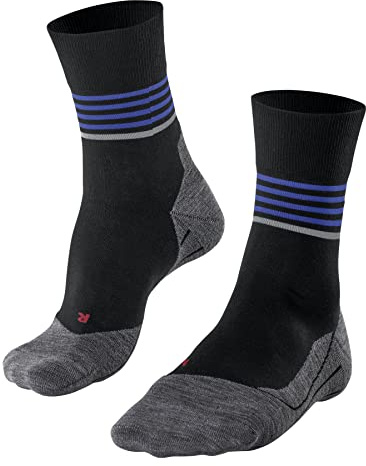 FALKE Herren Laufsocken RU4 Endurance Reflect M SO Baumwolle Antiblasen 1 Paar, Schwarz (Black 3006), 39-41