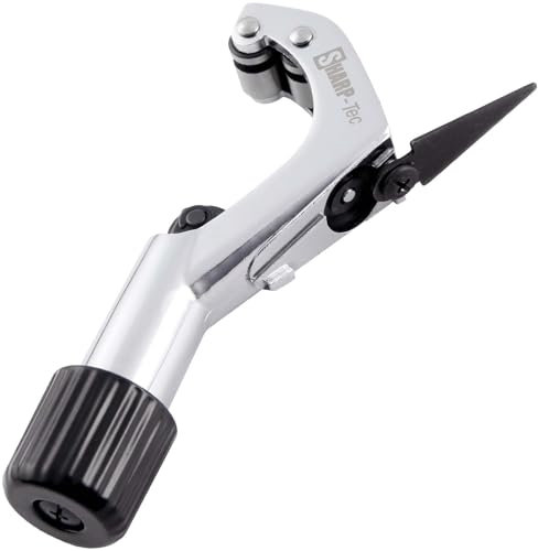Sharp-tec 6-42mm Pipe Cutter, Adjustable Tube Cutter with Aluminum Alloy Body, Heavy-Duty Pipe Cutting Tool with Blade for deburring for Copper, Brass, PVC, Aluminum