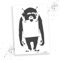 LaserCad Schablonen BANKSY Streetart (B027, Ape with Sign, DIN A2) Stencil für Graffiti, Airbrush, Kunst, Deko, zum Malen