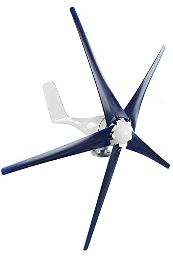 1600W Windmill Generator 5 Blade Small Wind Turbines Kit Industrial Energy Equipment (Black 48V)