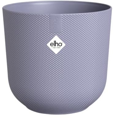Elho Jazz Round 14cm - Maceta Pequeña Interior - Estructura Única - 100% Plástico Reciclado - Ø 14.2 x H 13.1 cm - Violeta/Lavender Lilac