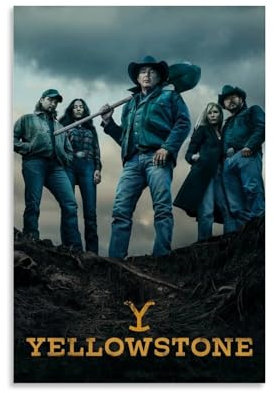 EVMILA Yellowstone-Poster, dekoratives Gemälde, Leinwand, Wandposter und Kunstdruck, moderne Familienschlafzimmer-Dekoration, Poster, 60 x 90 cm