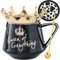Arawat Regina Di Tutto Tazza Con Coperchio Nero Corona Regina Elisabetta Tazza Regalo 350 Ml Tazza Regalo Di Compleanno Per 20 30 40 50 60 70 80 90 Donne Regalo Per Ragazza Ragazza Mamma Nonna