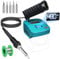 Cordless Soldering Iron for Makita 18V Battery Fast Heating,Electric Digital LCD Soldering Station with USB and Type C Charge Ports,Portable Adjustable Solder Iron kit for DIY,Jewelry (Blue1)