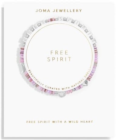 Joma Jewellery HAPPY LITTLE MOMENTS | FREE SPIRIT Silver Plated 17.5cm Stretch Bracelet stretch